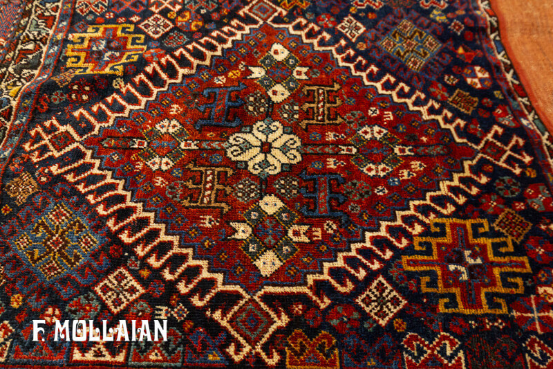 Antique Persian Kashkuli Rug n°:42583357